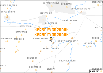 map of Krasnyy Gorodok