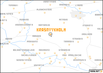 map of Krasnyy Kholm