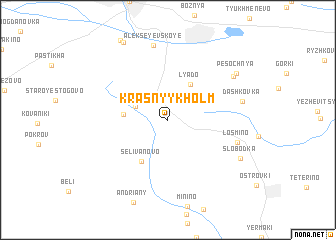 map of Krasnyy Kholm