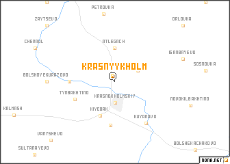 map of Krasnyy Kholm