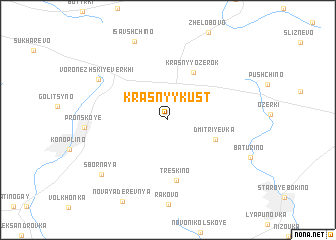 map of Krasnyy Kust