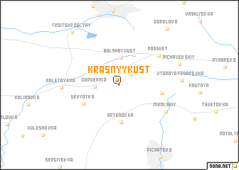 map of Krasnyy Kust