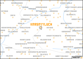 map of Krasnyy Luch