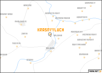 map of Krasnyy Luch