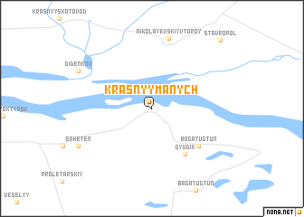 map of Krasnyy Manych