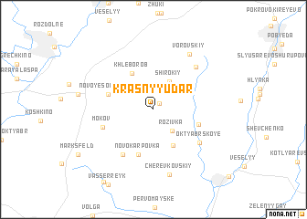 map of Krasnyy Udar