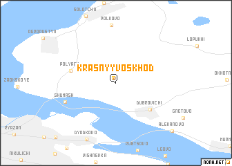 map of Krasnyy Voskhod