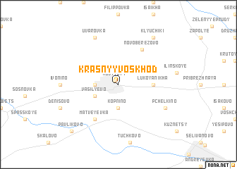 map of Krasnyy Voskhod