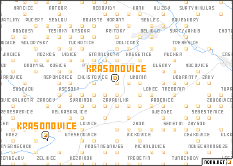 map of Krasoňovice