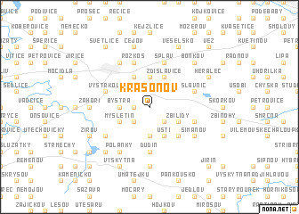 map of Krasoňov