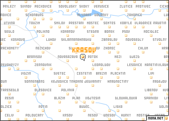 map of Krašov