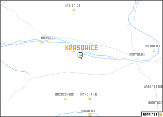 map of Krasowice