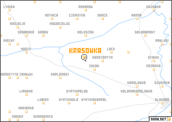 map of Krasówka