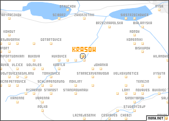 map of Krasów