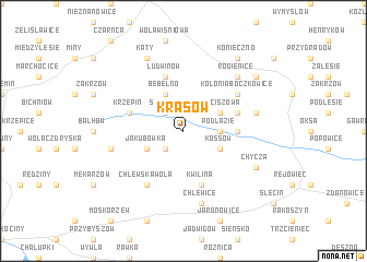 map of Krasów