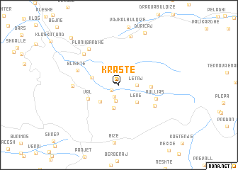 map of Krastë