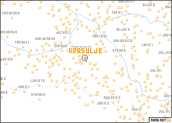 map of Krasulje