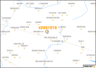map of Krasynya