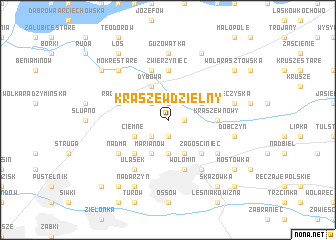 map of Kraszew Dzielny