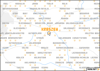 map of Kraszew