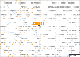 map of Kraszew