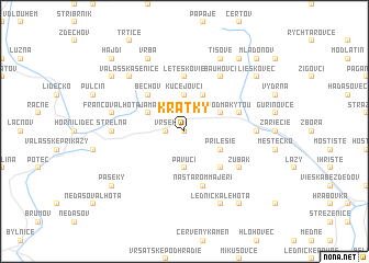 map of Krátky