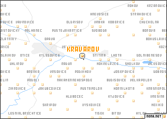 map of Kravařov