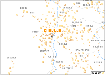 map of Kravlja