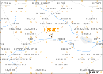 map of Krawce