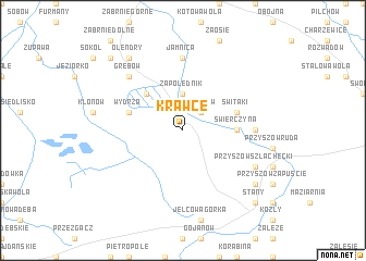 map of Krawce