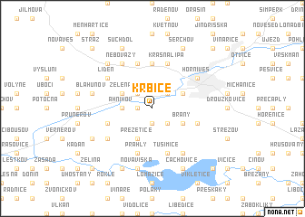 map of Krbice