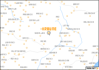 map of Krbune