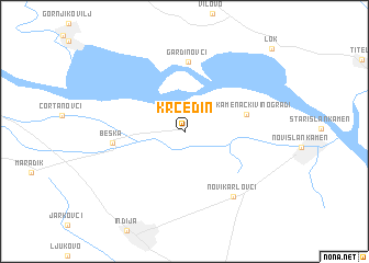 map of Krčedin