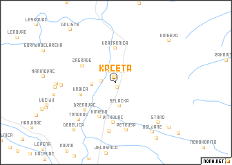 map of Krčeta