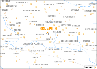 map of Krčevina