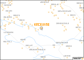 map of Krčevine