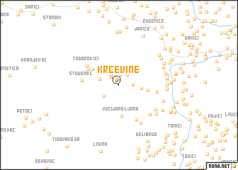 map of Krčevine