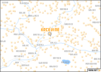 map of Krčevine