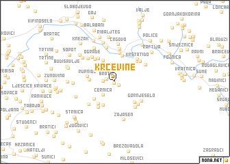 map of Krčevine