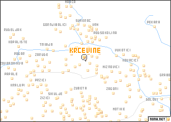 map of Krčevine