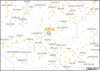 map of Krće