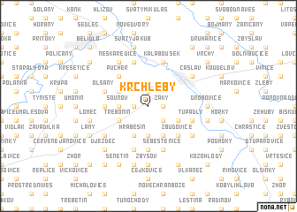 map of Krchleby