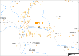 map of Krčić