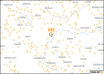 map of Krč