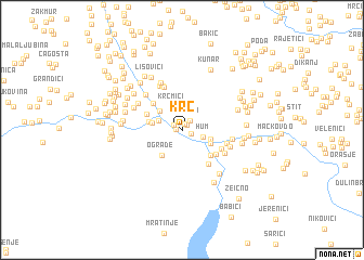 map of Krč