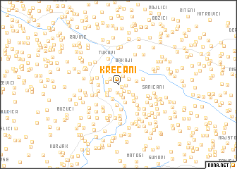 map of Krečani