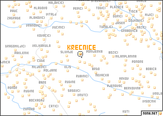 map of Krečnice