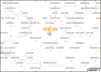 map of Kręców