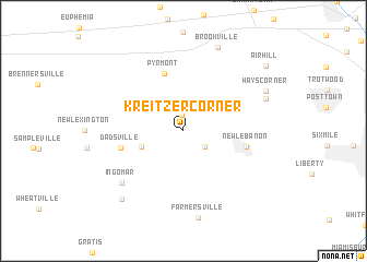 map of Kreitzer Corner