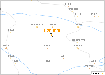 map of Krejēni